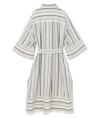 JOSEPH シルクアニメーション　シャツドレス Oyster White/ Black