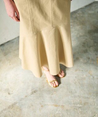 GRACE CONTINENTAL ミディマーメイドスカート ベージュ