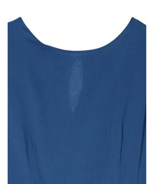 earth music&ecology コットンボイルパフスリーブワンピース Blue