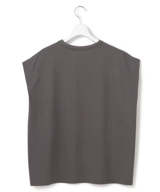 23区 L 【接触冷感/洗える】BON-PRESAGE ロゴ フレンチスリーブ Tシャツ グレー系