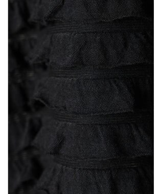 Green Parks ■ＥＳＣＡＲ　ウェーブカット×ローン刺繍ワンピース Black