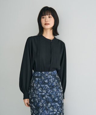 YECCA VECCA タックデザインブラウス Black