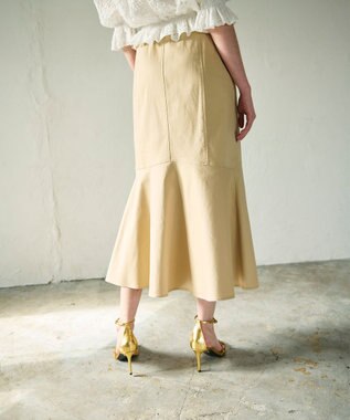 GRACE CONTINENTAL ミディマーメイドスカート ベージュ