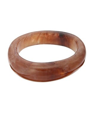 AMERICAN HOLIC ボリュームマーブルラウンドバングル Brown