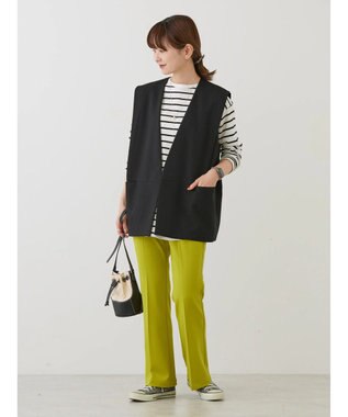 AMERICAN HOLIC 丈違いニュアンスベスト Black