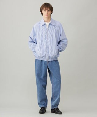 UNFILO MENS コットンライク ブルゾン ブルーストライプ