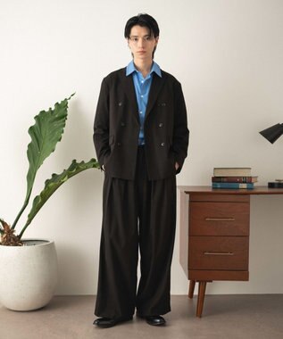 WEGO 【フォーマル/セットアップ対応】ダブルテーラードジャケット ブラック