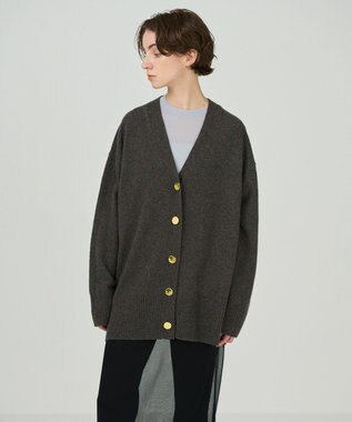 GRACE CONTINENTAL クーマラムニットカーディガン ブラウン