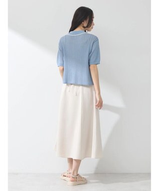 earth music&ecology ラインポロニットカーディガン Sax