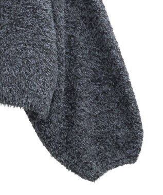 earth music&ecology オフショルフェザーニットプルオーバー Charcoal Gray