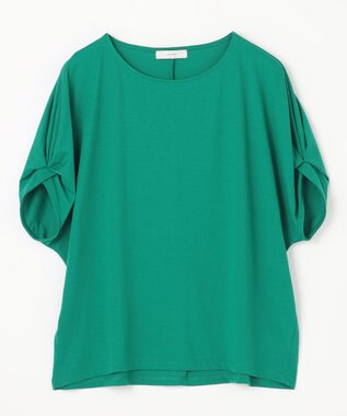 ANY 【接触冷感/UVケア/シワになりにくい】ドルマンスリーブ Tブラウス グリーン