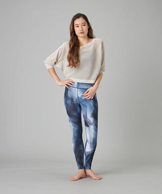 Chacott Chacott BALANCE インクアートプリントレギンス ブラックＰＴ