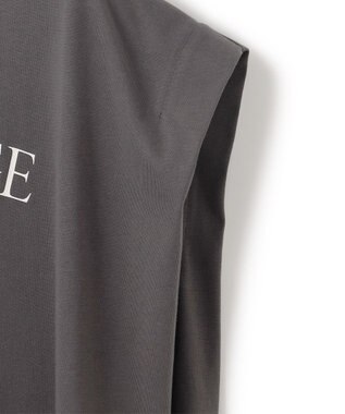 23区 【接触冷感/洗える】BON-PRESAGE ロゴ フレンチスリーブ Tシャツ グレー系