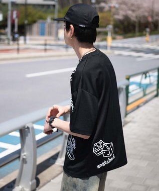 WEGO アクセ付きラフガキグラフィックT（SS） ブラック