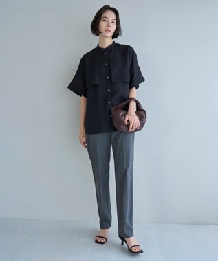 UNFILO マイビューティ テーパードパンツ グレンチェック