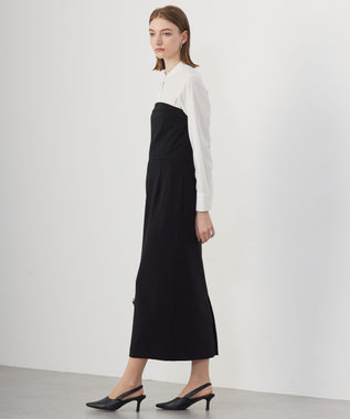 ICB 【洗える】ミリオーネダンボールニット ベアトップワンピース ブラック系