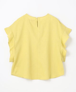 ANY L 【洗濯機可能】ライトリネンクロス　フレアスリーブ イエロー