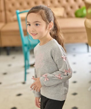 ANY KIDS 袖リボン トレーナー グレー