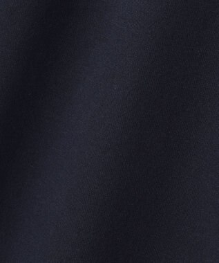 UNFILO L フリルトリミング ニットワンピース ネイビー×ネイビー