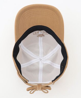 TOCCA 【防臭・吸水速乾・UVカット・サイズ調整可・リボン取り外し可】VELVET LOGOCAP キャップ ベージュ系