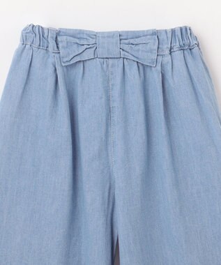 ANY KIDS シャンブレー ガウチョパンツ ブルー