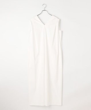 #Newans 【ANSWER for モダンベーシック】ダブルVネックロングワンピース ホワイト系