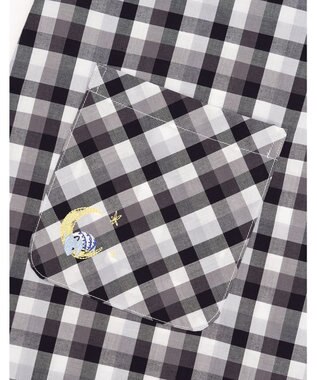 Wing 【パジャマ】長袖・長ズボン　綿100%　チェック柄　ウイング／ワコール　EP4000 ブラック