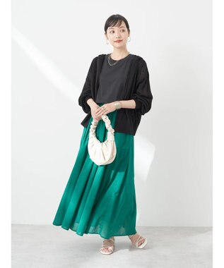 earth music&ecology ノースリーブカットソー（汗じみ防止） Black