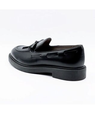 APOM 本革ウォータープルーフリボンローファー 30 ブラックG