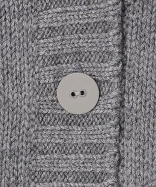 BEIGE， 【洗える】CHESTER / フェイクファーVネックカーディガン Md.Gray