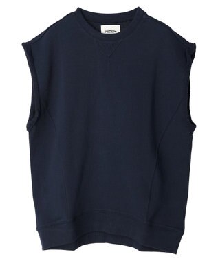 Green Parks ・Ｄｏｕｂｌｅ　Ｆｌａｇｓ　ウラケノースリーブスウェット Navy