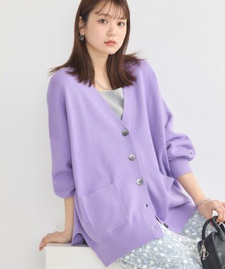 earth music&ecology やわらかタッチカーディガン Lavender