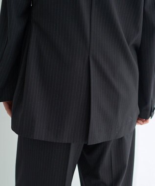 YECCA VECCA 2wayアシメデザインロングジャケット Stripe