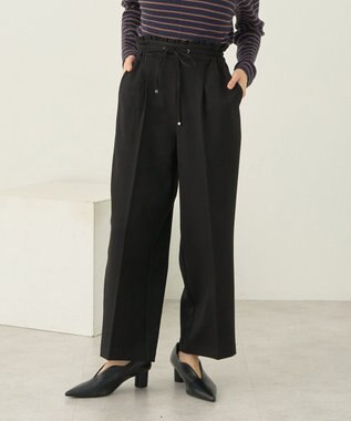 earth music&ecology ウールライクリラックスパンツ Black