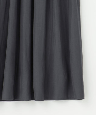 組曲 【WEB限定】ギャザーライトデシン タックスカート ブラック系