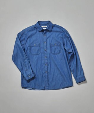 JOSEPH ABBOUD MOUNTAIN 【SPACE／UNISEX】Fine Count INDIGO シャツ サックスブルー系