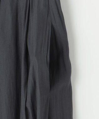 組曲 【WEB限定】ギャザーライトデシン タックスカート ブラック系