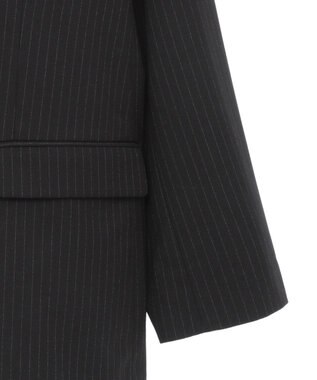 YECCA VECCA 2wayアシメデザインロングジャケット Stripe