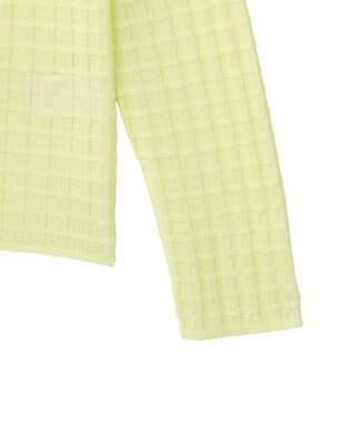 AMERICAN HOLIC シアーチェックカーディガン Lime Green