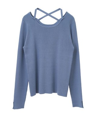 earth music&ecology ホルターネックプルオーバー Blue