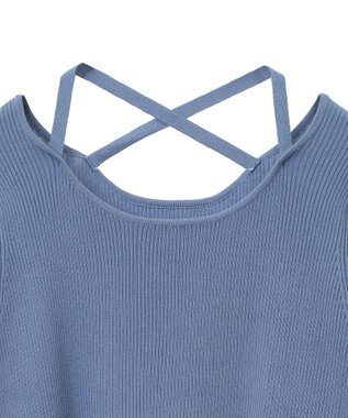 earth music&ecology ホルターネックプルオーバー Blue