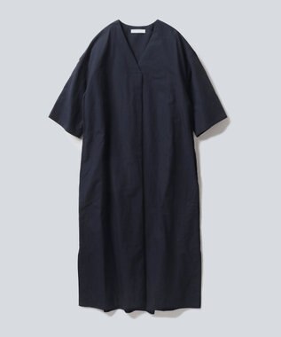 WHITE MAILS 【阿久津ゆりえコラボ】フロントタック Vネック ワンピース ダークネイビー