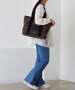 TOPKAPI 【TREASURE TOPKAPI】アニマルジャガード A4 トートバッグ ブラウン