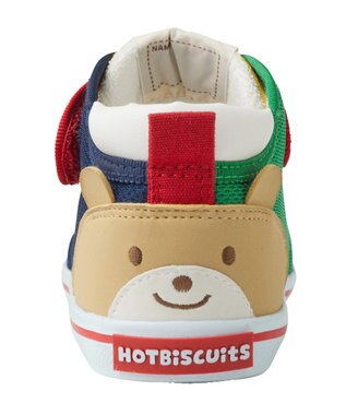 MIKI HOUSE HOT BISCUITS 【14-15cm】 顔ドン メッシュ素材 セカンド ベビーシューズ マルチカラー