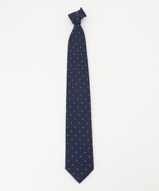 KASHIYAMA KASHIYAMAオリジナル【JAPAN MADE】ドットネクタイ ネイビー