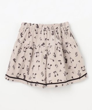ANY KIDS 音符総柄キュロット ミルキーベージュ