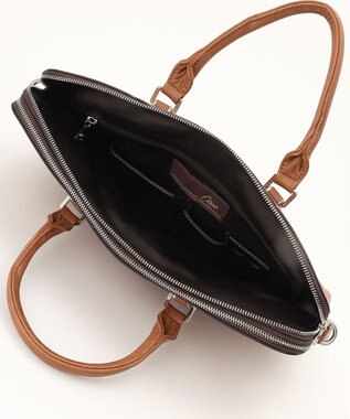 UNBILLION Otias アンティーク仕上げ合皮ブリーフバッグ キャメル