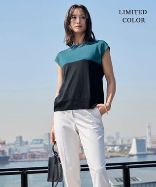 ICB 【接触冷感・洗える】PINION プルオーバー ネイビー×セルリアン系［WEB限定］