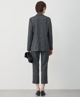 ICB L 【先行予約】ミックスブッチャー クロップドパンツ ブラック×オフホワイト