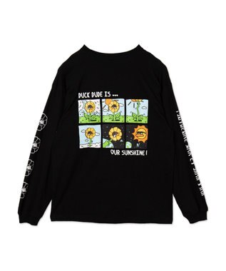 WEGO DUCKDUDE　SUNFLOWER　L／S　TEE ブラック